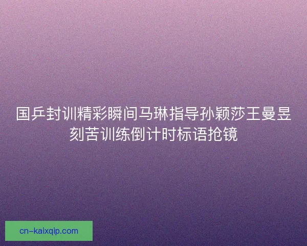 国乒封训精彩瞬间马琳指导孙颖莎王曼昱刻苦训练倒计时标语抢镜